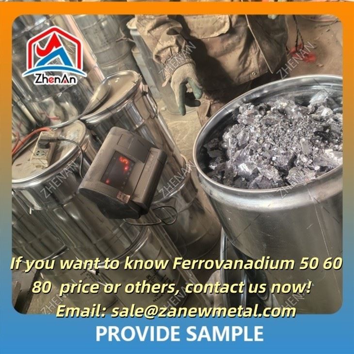 50% Ferro Vanadium 50-100 mm Lumps factory